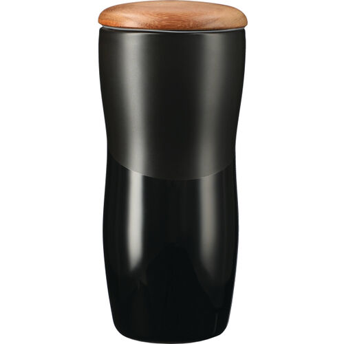 AC - Reno Double Wall Ceramic Tumbler w/Wood Lid 10oz Thumbnail